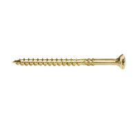 KLIMAS Viti per legno - Torx set - Testa Svasata Piana - Viti multiuso - viti legno - Viti autofilettanti per legno - Giallo Zinco viti per legno torx - set viti da 6x80 mm - 100 pezzi