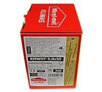 Clima Viti per legno Torx – Testa svasata piana, zincate giallo zinco 5x50 mm 300 pezzi