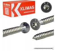 KLIMAS WKFS - Viti da costruzione a testa svasata, 50 pezzi, 8 x 140 mm, colore: Bianco