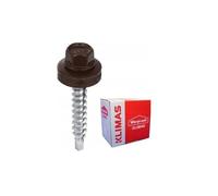 KLIMAS WSS Viti autofilettanti per lamiera di metallo, in diversi colori RAL 5,5 x 32 - 38 mm (RAL 8017, colore cioccolato, 5,5 x 32 mm)