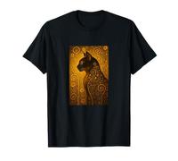 Klimt Cat Tee - Gustav Klimt Ispirato Art Nouveau Cat Design Maglietta