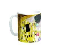 Klimt Lotto 12 Mug Il Bacio Decorazione, Ceramica, 9.5 x 8 x 1 cm