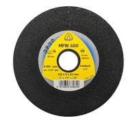 Klingspor 342219 MFW 600 - Dischi in tessuto non tessuto ad alte prestazioni per acciaio, acciaio inossidabile, metalli non ferrosi, grigio, grado di finezza media, 125 mm x 6 mm x 22 mm, 5 pezzi