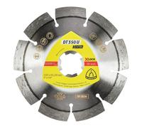 Klingspor 350464 DT 350 U Extra - Dischi da taglio diamantati per smerigliatrice angolare per materiali da cantiere, cemento, classe Extra, 125 mm x 2,4 mm x 22,23 mm