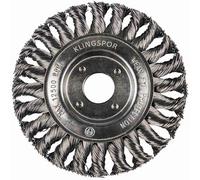 Klingspor 358311 - Spazzola tonda intrecciata, 115 x 14 x 22,23 mm, in acciaio, 1 pezzo
