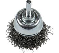 Klingspor BTS 600 W - Spazzola a tazza con fusto, 50 x 6 mm, in acciaio inox 0,3, 20 pezzi