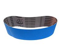 Klingspor Nastro abrasivo CS411X zircone corindone, 100 x 1000 mm, grana P80, 1 pezzo, per metallo acciaio inox, legno duro, base in tessuto resistente agli strappi, nastri abrasivi professionali per