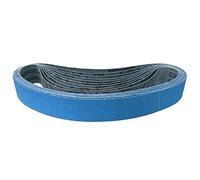Klingspor Nastro abrasivo CS411Y zircone corindone - 50 x 2000 mm - Grana P80 - 10 pezzi - per metallo acciaio inossidabile - Base in tessuto ad alta resistenza - Impermeabile - Nastri abrasivi