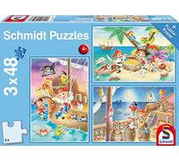 Klinkhardt & Biermann Verlagsbuchhandlung GmbH- Puzzle Banda di Pirati 3 x 48 Pezzi, 56223