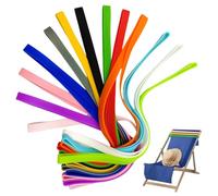 KLINNA 12 anelli di gomma in silicone spessi multicolore, grandi fasce per asciugamani da spiaggia come portasciugamani antiscivolo | ampi elastici per sedie da spiaggia, libri e attività all'aperto