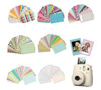 KLINNA Set di 140 adesivi colorati fai da te come mini cornici di carta per fotocamera istantanea Fujifilm Instax Mini 9/8/7S/70/26/50S/90 & Polaroid