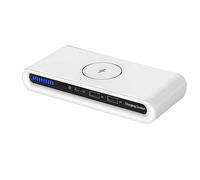 Kliplinc Caricatore wireless portatile 4 in 1 Qc3.0, ricarica rapida, doppio caricatore wireless USB per casa, viaggi
