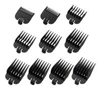 Klipperschutz-Set, compatibile con la maggior parte dei tagliacapelli, sostituzioni per guide tagliapeli - da 1/16" a 1", set da 10 pezzi, colore: nero