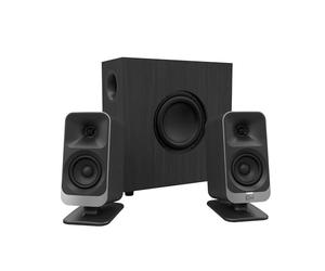 Klipsch ProMedia Lumina 2.1 - Altoparlante da desktop leggendario suono americano, USB-C, Bluetooth 5.3, illuminazione personalizzata, subwoofer compatto, nero