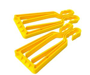 KlipSki Porta Sci e Racchette Giallo (Coppia), rapido e Semplice da Utilizzare, per esperti e Bambini