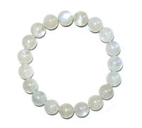 KLIYBGTHIJTP Braccialetto con pietra di luna chakra corona da 10 mm, pietra naturale per amore e relazioni, regolabile da 19,1 a 20,3 cm, confezione regalo e sacchetto di velluto inclusi, gioielli da