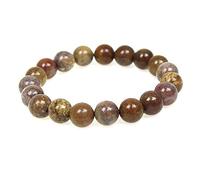 KLIYBGTHIJTP Braccialetto da uomo e donna, 10 mm, con perline di giada colorate, elastico, in pietra naturale, per yoga
