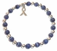 KLIYBGTHIJTP Braccialetto elastico con perline per la consapevolezza del cancro, si adatta alla maggior parte dei polsi, mostra supporto o usura in memoria, viene fornito imballato., Nylon Pietra