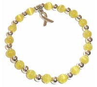 KLIYBGTHIJTP Braccialetto elastico con perline per la consapevolezza del cancro, si adatta alla maggior parte dei polsi, mostra supporto o usura in memoria, viene fornito imballato., Nylon Pietra