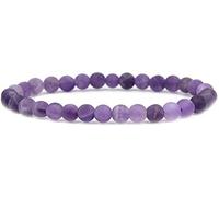 KLIYBGTHIJTP Braccialetto elastico unisex con gemme naturali semi preziose da 6 mm, perline rotonde da 17,8 cm, Pietra