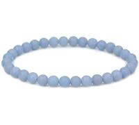 KLIYBGTHIJTP Braccialetto elastico unisex con gemme naturali semi preziose da 6 mm, perline rotonde da 17,8 cm, Pietra