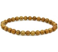 KLIYBGTHIJTP Braccialetto elastico unisex con gemme naturali semi preziose da 6 mm, perline rotonde da 17,8 cm, Pietra