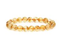 KLIYBGTHIJTP Braccialetto elastico unisex con perline rotonde da 8 mm, con gemme semi preziose, 17,8 cm, Pietra