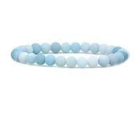 KLIYBGTHIJTP Braccialetto elastico unisex con pietre preziose da 6 mm, perline rotonde e cristalli, 17,8 cm