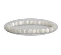 KLIYBGTHIJTP Braccialetto elastico unisex con pietre semipreziose da 6 mm e perline rotonde da 17,8 cm, Pietra