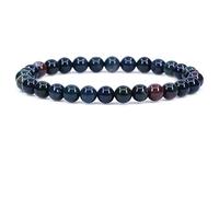 KLIYBGTHIJTP Braccialetto elastico unisex unisex unisex con perline rotonde da 6 mm, con cristalli semi preziosi, per yoga, 17,8 cm, Pietra