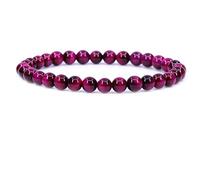 KLIYBGTHIJTP Braccialetto elastico unisex unisex unisex con perline rotonde da 6 mm, con cristalli semi preziosi, per yoga, 17,8 cm, Pietra