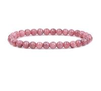 KLIYBGTHIJTP Braccialetto elastico unisex unisex unisex con perline rotonde da 6 mm, con cristalli semi preziosi, per yoga, 17,8 cm, Pietra