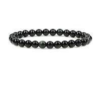 KLIYBGTHIJTP Braccialetto elastico unisex unisex unisex con perline rotonde da 6 mm, con cristalli semi preziosi, per yoga, 17,8 cm, Pietra