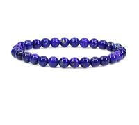 KLIYBGTHIJTP Braccialetto elastico unisex unisex unisex con perline rotonde da 6 mm, con cristalli semi preziosi, per yoga, 17,8 cm, Pietra