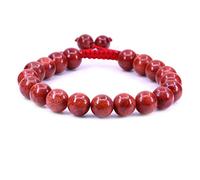 KLIYBGTHIJTP Braccialetto intrecciato regolabile con perline rotonde da 10 mm, unisex, con pietre preziose e cristalli