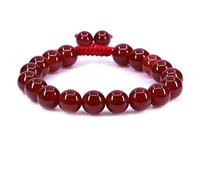KLIYBGTHIJTP Braccialetto intrecciato regolabile con perline rotonde da 10 mm, unisex, con pietre preziose e cristalli