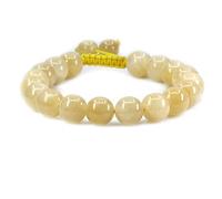 KLIYBGTHIJTP Braccialetto intrecciato regolabile con perline rotonde da 10 mm, unisex, con pietre preziose e cristalli
