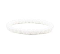 KLIYBGTHIJTP Bracciali Coppia Distanza Braccialetto Rosso Turchese Nero Opaco Pietra Naturale Uomini Bangle 6mm Corda Elastica Perline Braccialetti per Donne Gioielli, Pietra