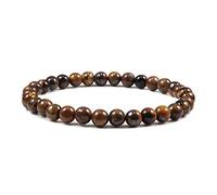 KLIYBGTHIJTP Bracciali Coppia Distanza Braccialetto Rosso Turchese Nero Opaco Pietra Naturale Uomini Bangle 6mm Corda Elastica Perline Braccialetti per Donne Gioielli, Pietra