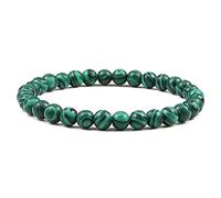 KLIYBGTHIJTP Bracciali Coppia Distanza Braccialetto Rosso Turchese Nero Opaco Pietra Naturale Uomini Bangle 6mm Corda Elastica Perline Braccialetti per Donne Gioielli, Pietra