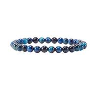 KLIYBGTHIJTP - Piccolo, medio, grande - Braccialetto con perline per donne e uomini - Perline rotonde da 6 mm, Select Size, Pietra