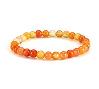 KLIYBGTHIJTP - Piccolo, medio, grande - Braccialetto con perline per donne e uomini - Perline rotonde da 6 mm, Small, Pietra