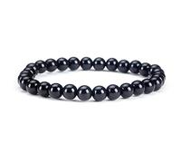 KLIYBGTHIJTP - Piccolo, medio, grande - Braccialetto con perline per donne e uomini - Perline rotonde da 6 mm, Small, Pietra