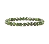 KLIYBGTHIJTP - Piccolo, medio, grande - Braccialetto con perline per donne e uomini - Perline rotonde da 6 mm, Select Size, Pietra