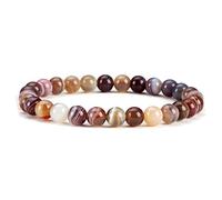 KLIYBGTHIJTP - Piccolo, medio, grande - Braccialetto con perline per donne e uomini - Perline rotonde da 6 mm, Small, Pietra