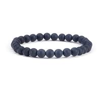 KLIYBGTHIJTP - Piccolo, medio, grande - Braccialetto con perline per donne e uomini - Perline rotonde da 6 mm, Small, Pietra