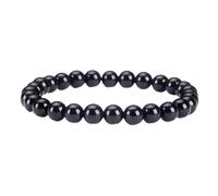 KLIYBGTHIJTP - Piccolo, medio, grande - Braccialetto con perline per donne e uomini - Perline rotonde da 6 mm, Small, Pietra