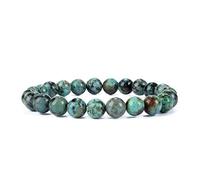 KLIYBGTHIJTP - Piccolo, medio, grande - Braccialetto con perline per donne e uomini - Perline rotonde da 8 mm, Small, Pietra