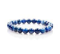KLIYBGTHIJTP - Piccolo, medio, grande - Braccialetto con perline per donne e uomini - Perline rotonde da 8 mm, Small, Pietra