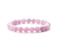 KLIYBGTHIJTP - Piccolo, medio, grande - Braccialetto con perline per donne e uomini - Perline rotonde da 8 mm, Grande, Pietra